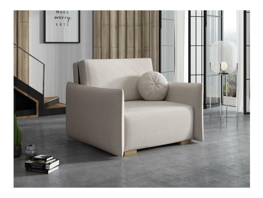 Fotelja na razvlačenje Clovea Glov I (krem) (s prostorom za odlaganje)