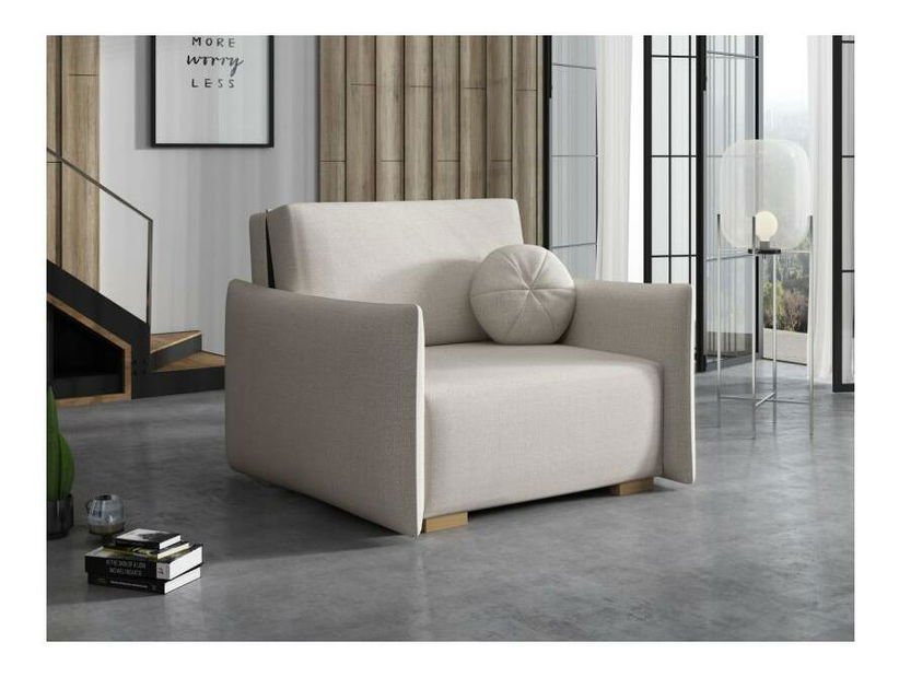 Rozkladacie kreslo Carivia Glov I (krémová) (s úl. priestorom)