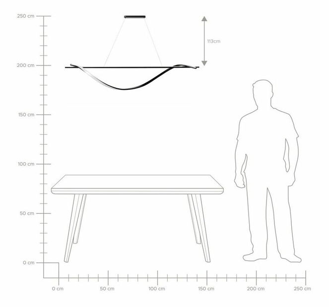 Függő lámpa Britton (fekete)