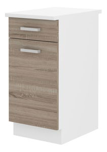Donji kuhinjski ormarić- Domton 40 D 1S 1F ZB (bijela + hrast sonoma tartuf)