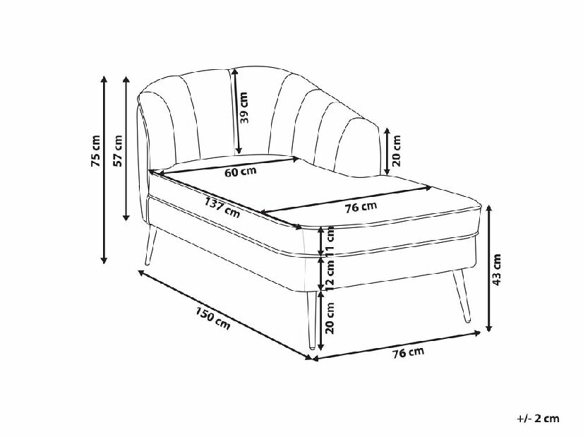 Sofa Aina (bež) (L)