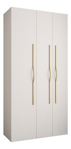 Ormar za garderobu 120 cm Carmela 40-2 (bijela + zlatna)
