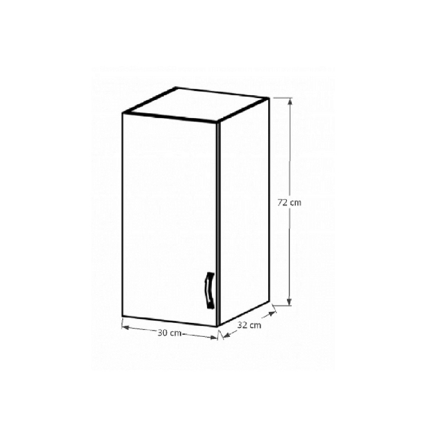 Horná kuchynská skrinka G30L Sillina (orech milano)