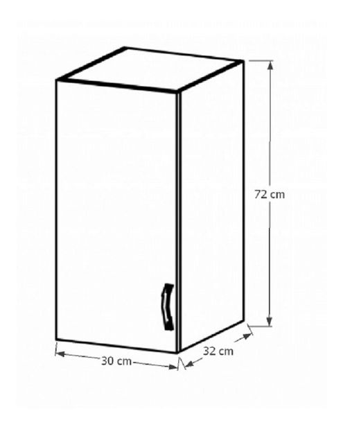 Horná kuchynská skrinka G30L Sillina (orech milano)