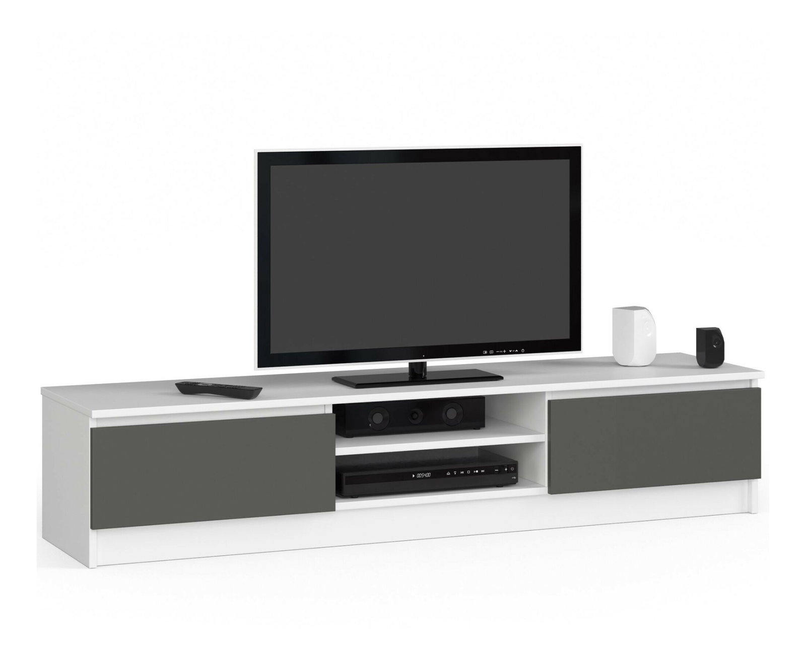 Masă TV Katalina (alb + gri)