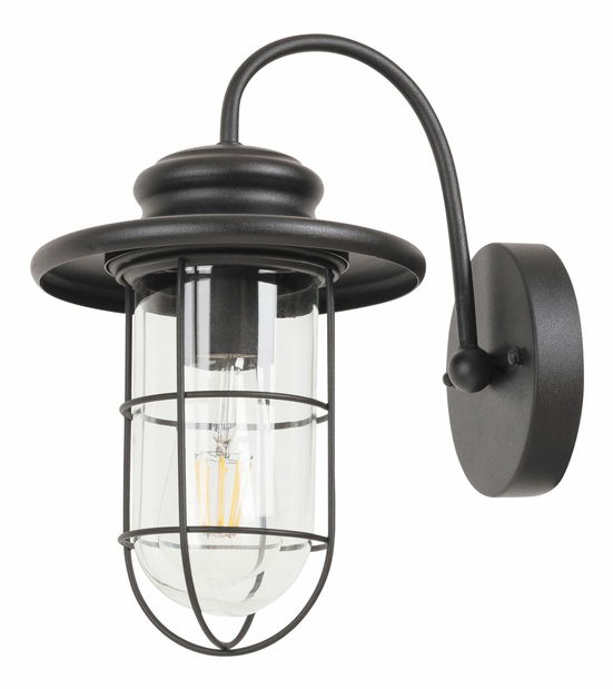 Vonkajšie svietidlo Pavia 8069 (matná čierna + priehľadné sklo)