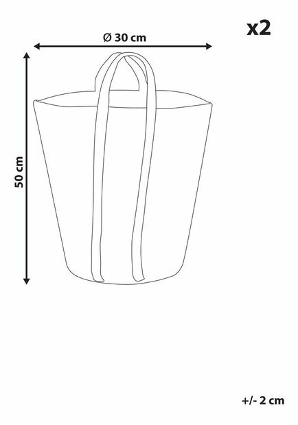 Set 2 buc coșuri depozitare Ornza (natural)