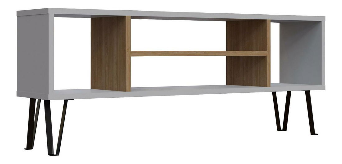 TV stolík Tesopu (biela + dub) 