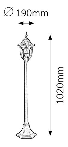 Iluminat pentru exterior Milano 8345 (negru)