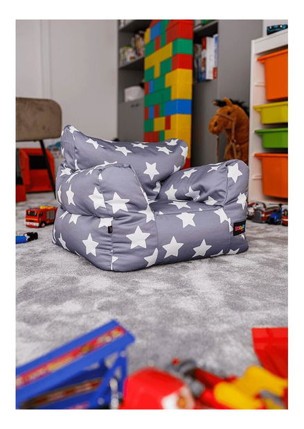 Sedací vak Buff Beauty (sivá + biela) *výpredaj