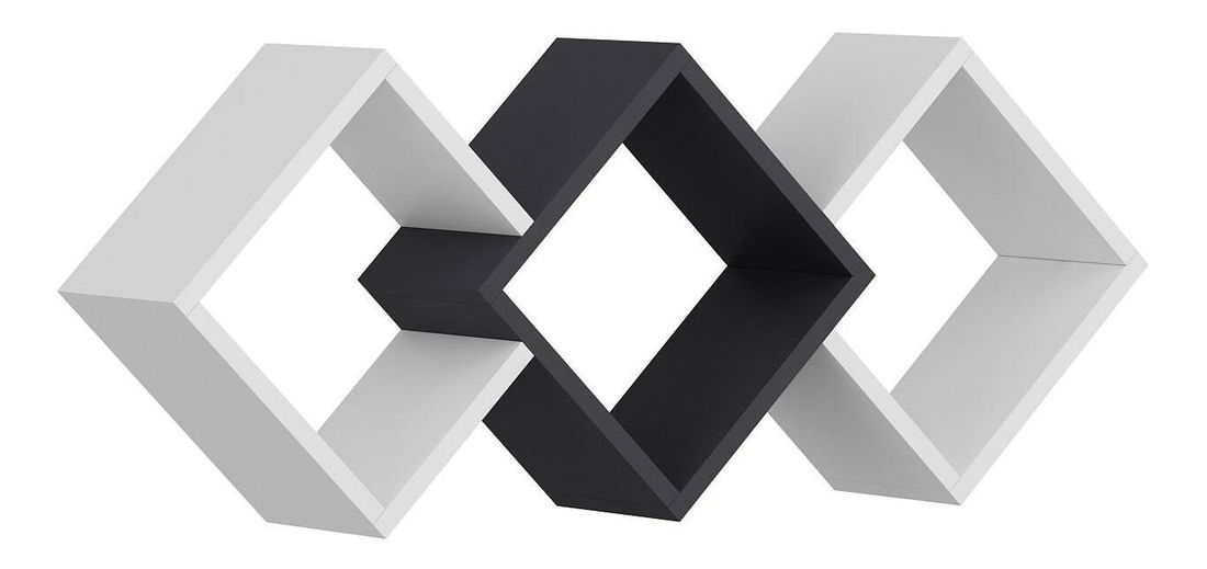 Raft Konala (alb + antracit) 