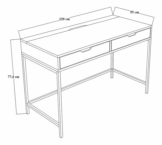 PC stolík Worky (zelená)