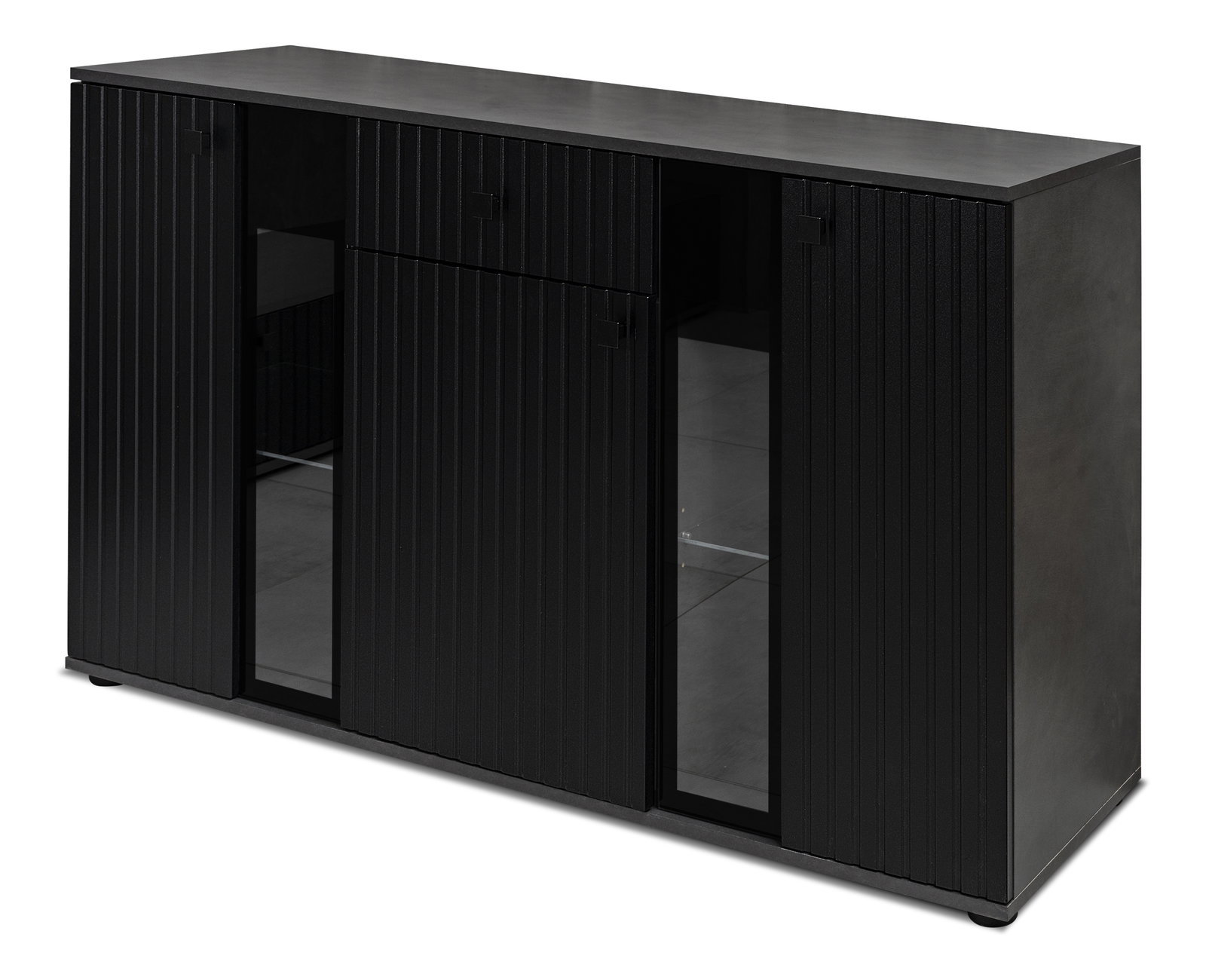 Komód Saul (fekete + matera) (világítás nélkül)