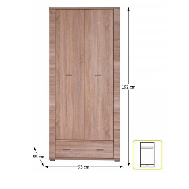 Ormar za garderobu Gary Tip 03 2D1S 