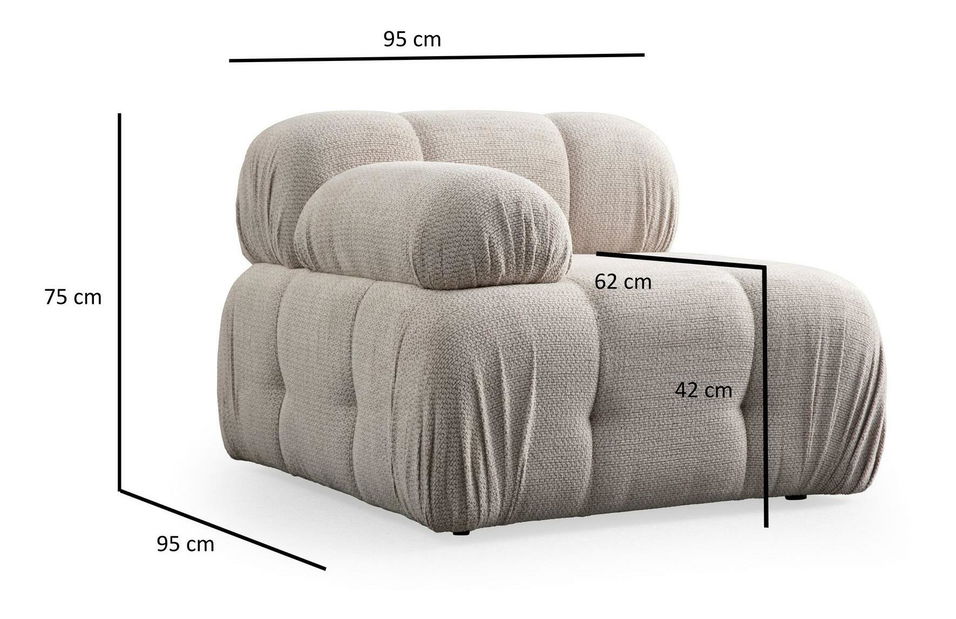 Kutna garnitura Pettit 2 (krem)