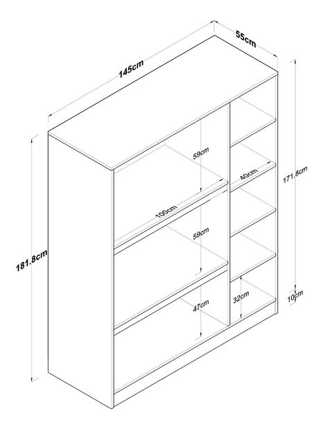 Dulap cu rafturi Bafaretta 5 (alb)