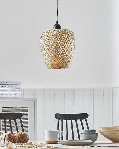 Závesná lampa BEMO (svetlé drevo)