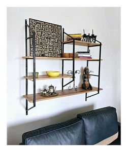 Polica Kulibo 5 (crna + atlantski bor)