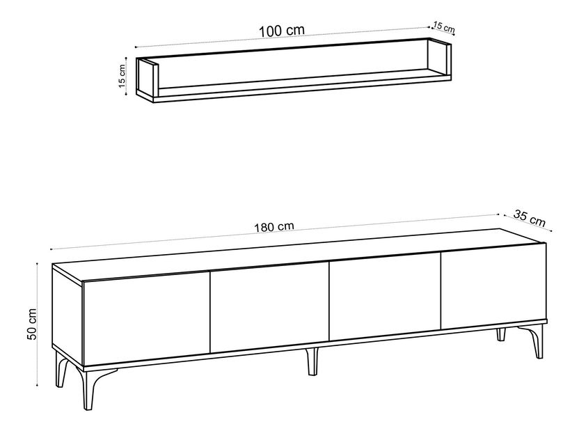 Mobilier living Aliex 6 (stejar safir)