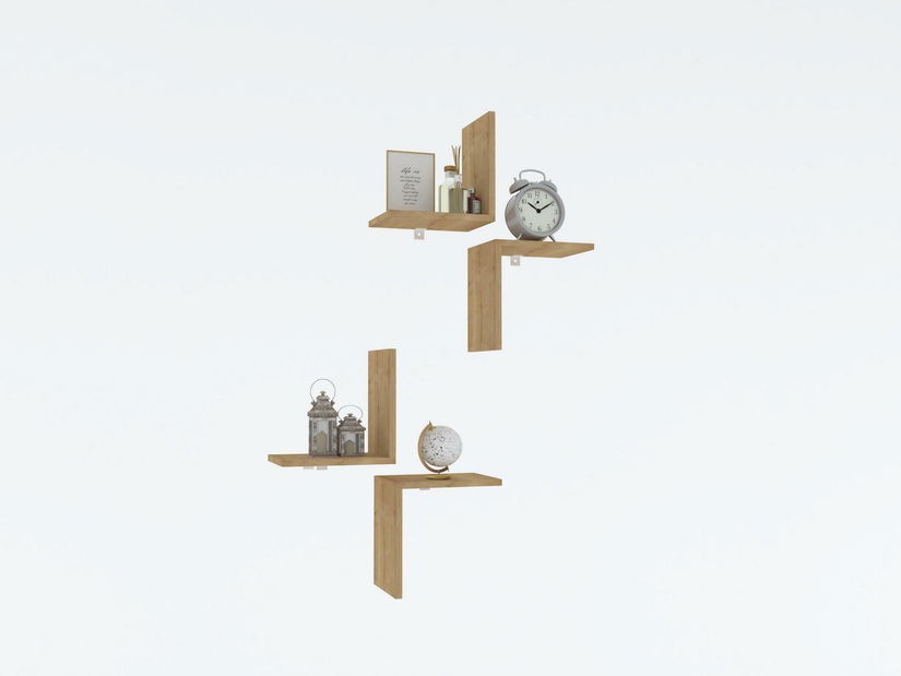 Set 4 kom. polica Duteke (hrast safir) 