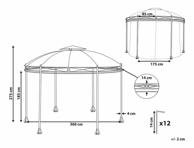 Foișor de grădină SAFOR (bej)