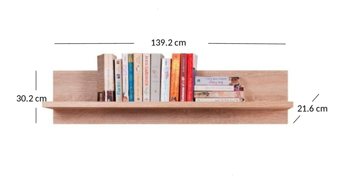 Polc 140 cm Gwenn (szonoma tölgy)