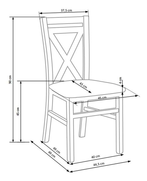 Étkezőszék Delmar 2 (sötét dió)