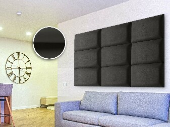 Tapeciran panel Soundless 40x30 cm (tamnosiva)