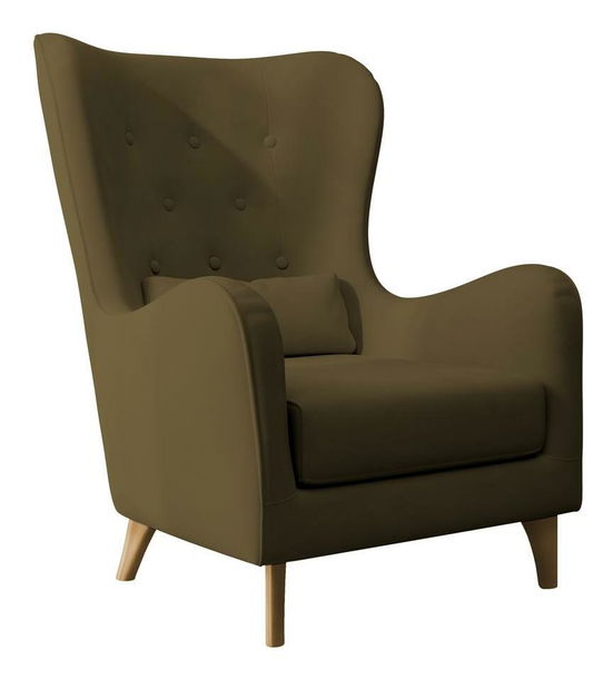 Fotel Calimero I (oliva + wenge)