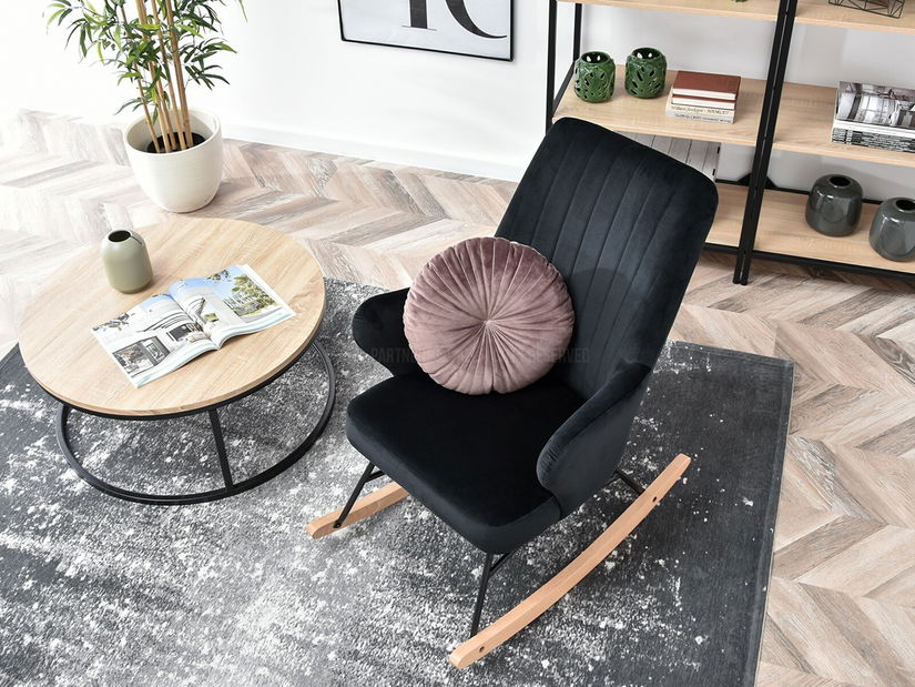 Kreslo Florida (čierna + buk biely)