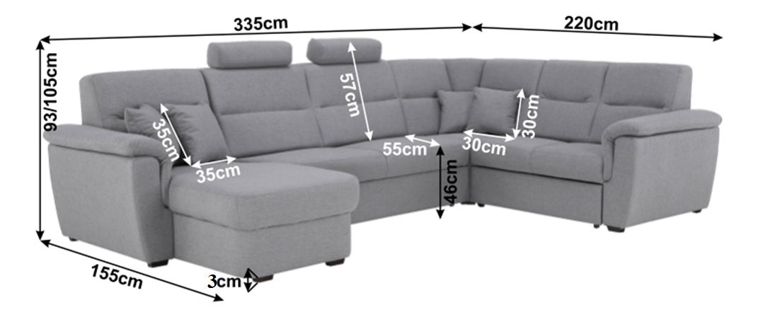 Rohová sedačka Blorn (L)