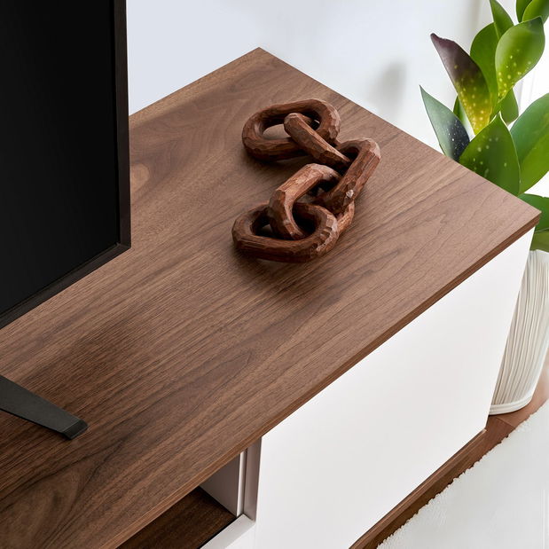 TV skrinka Verat (biela + orech)