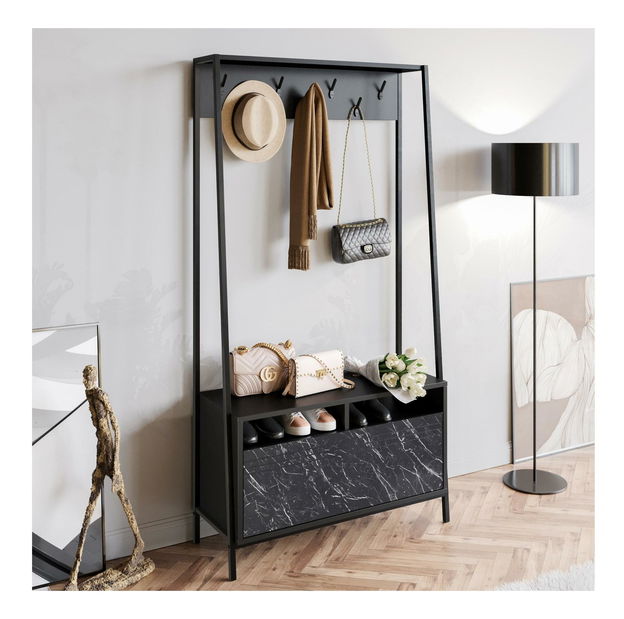 Set za predsoblje Dudulo (crni mramor)