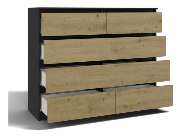 Komoda Musecalo 7 120 (antracit + dub artisan)