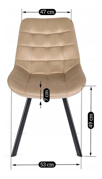 Blagovaonski set Comienzos (crni mramor + bež) (za 4 osobe)