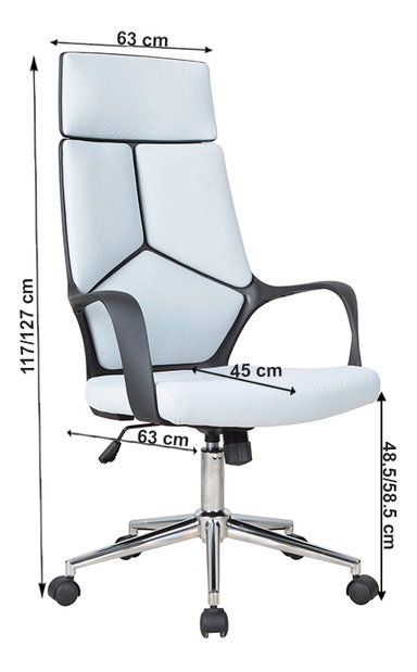 Kancelárska kreslo Baldan (sivá)