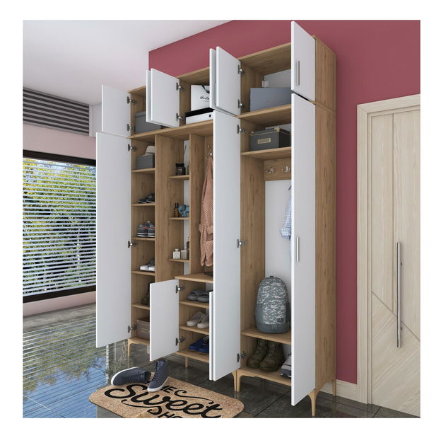 Predsieň Emily 21 (so zrkadlom) (orech + biela)