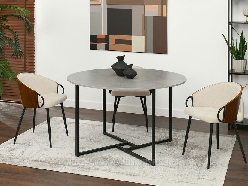 Blagovaonski stol Bird (beton + crna)