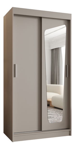 Šatníková skriňa 100 cm Mokka (kašmír)