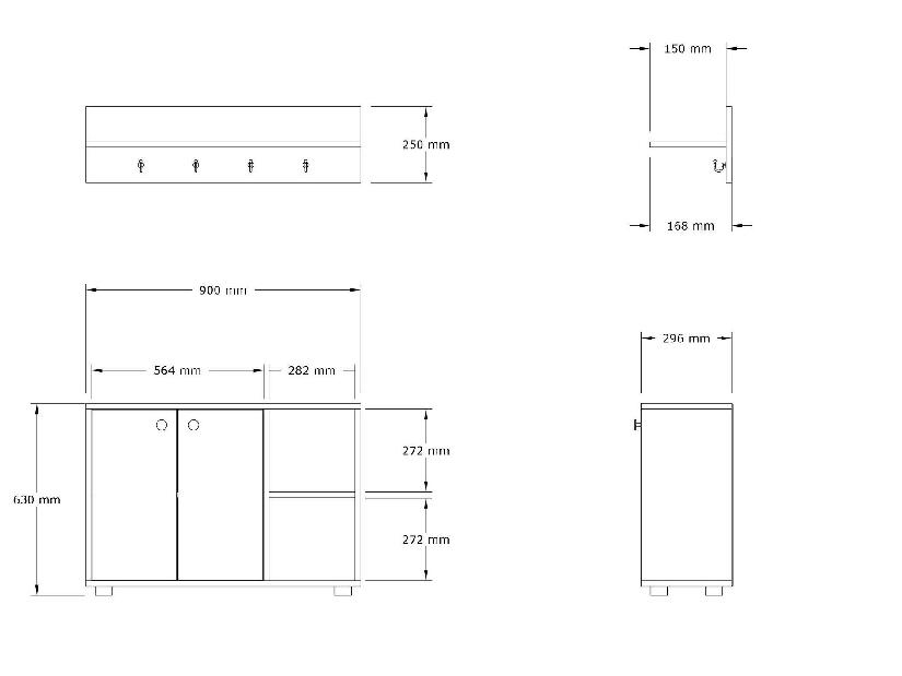 Mobilier Hol Detabu 1 (antracit) 