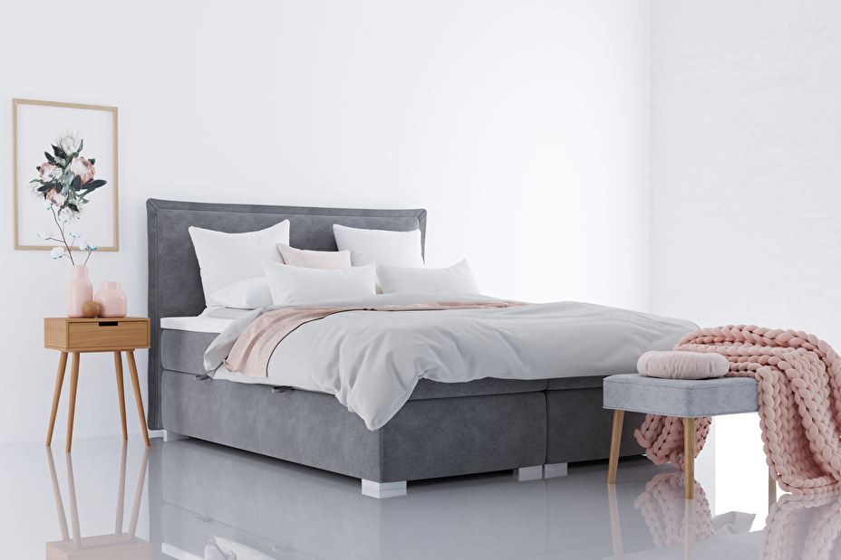 Manželská posteľ Boxspring 180 cm Topass (s úložným priestorom)