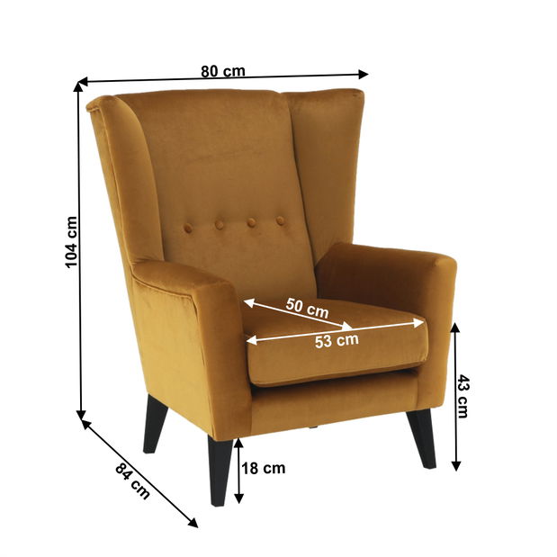 Fotel Rodeza Kronos 01 (Réz + Fekete) 