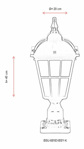 Kültéri fali lámpa Biden (fekete + fehér)