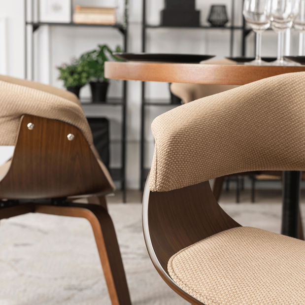 Étkezőszék Generosas 2 (bézs + dió) 