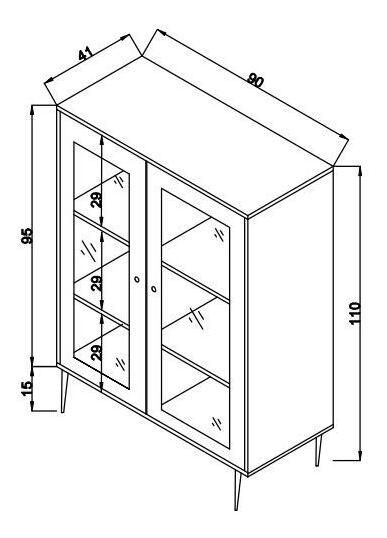 Dulap Masilu 1 (stejar + negru)