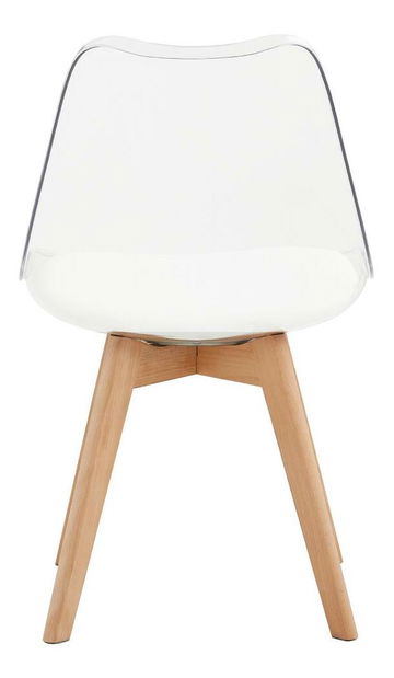 Étkezőszék Bralla 2 (átlátszó + bükk + fehér) 