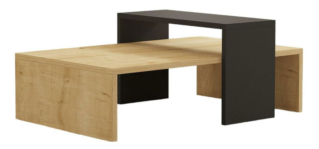 Stolić za kavu Glowie (zafirov hrast + antracit)