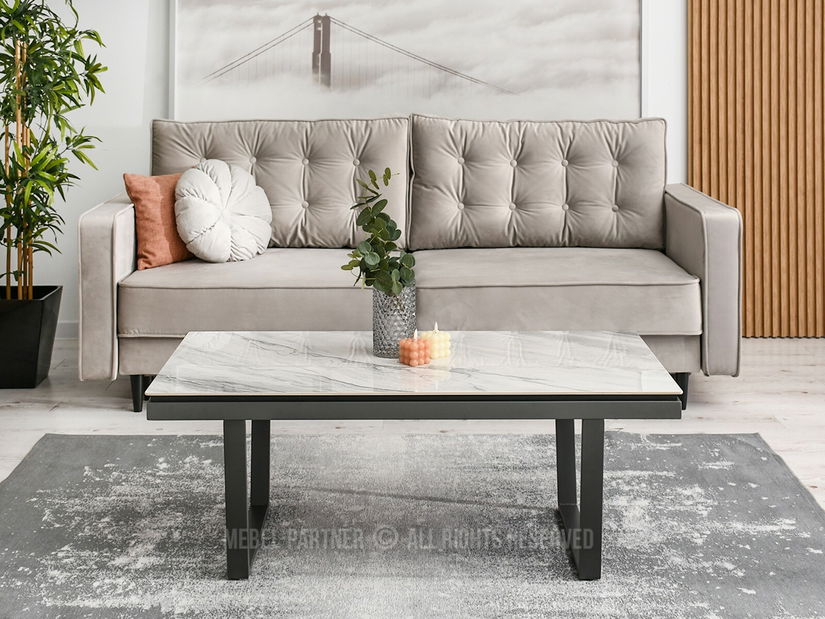 Dohányzóasztal Carno (szürke márvány + grafit)