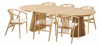 Set de masă Ornelia 2 (stejar + natural)