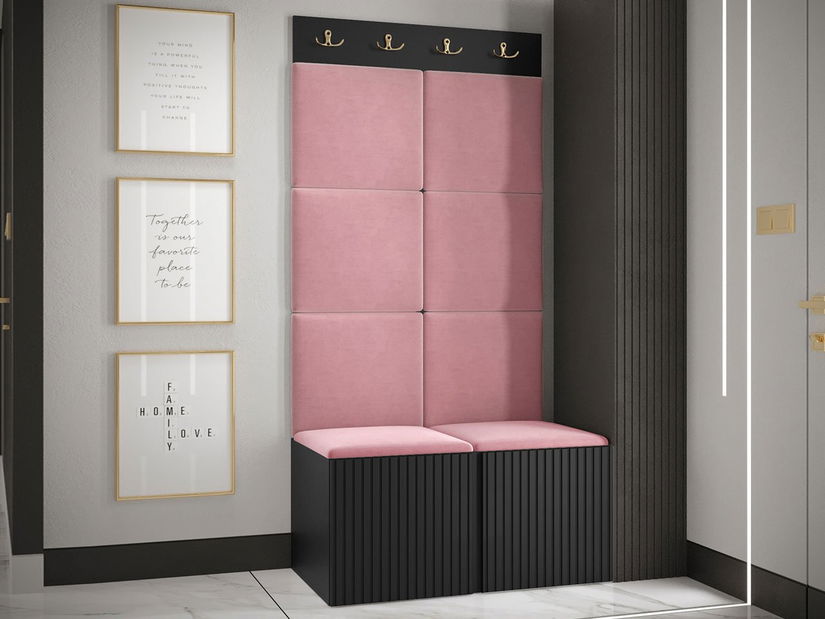 Előszoba Tewarota Slim IV (fekete + rózsaszín) 